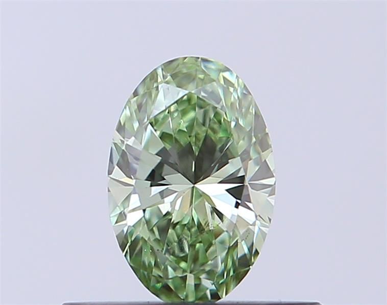 0.41 CT Fancy Vivid Green OVAL