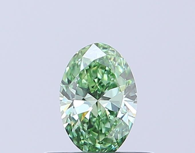 0.32 CT Fancy Vivid Green OVAL