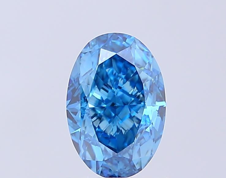 1.61 CT Fancy Vivid Blue OVAL