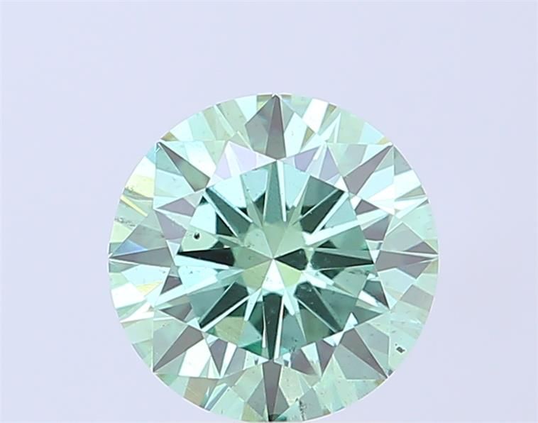 2.59 CT Fancy Vivid Green ROUND