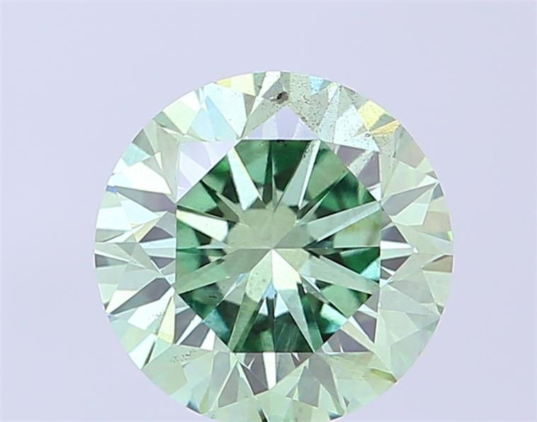 2.53 CT Fancy Vivid Green ROUND