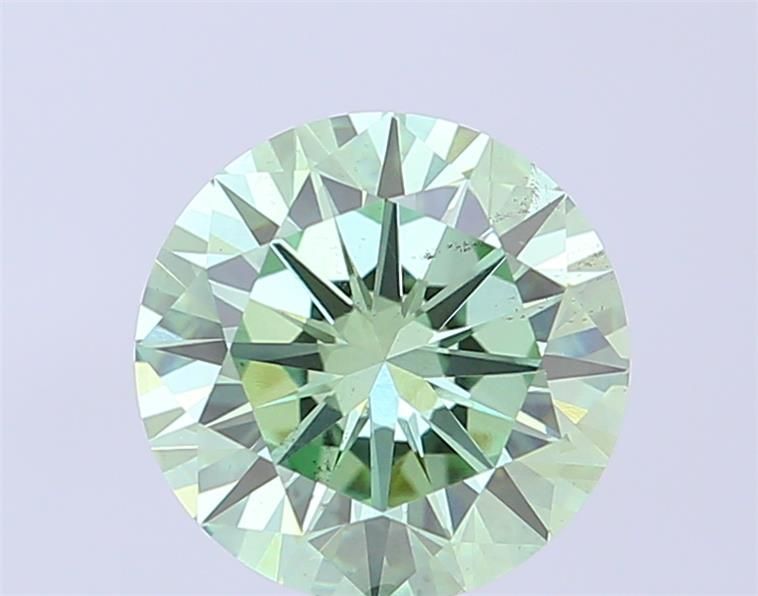 2.25 CT Fancy Vivid Green ROUND