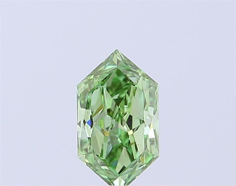 1.01 CT Fancy Vivid Green HEXAGONAL