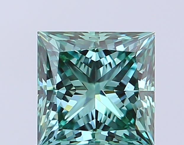 0.75 CT Fancy Vivid Green PRINCESS