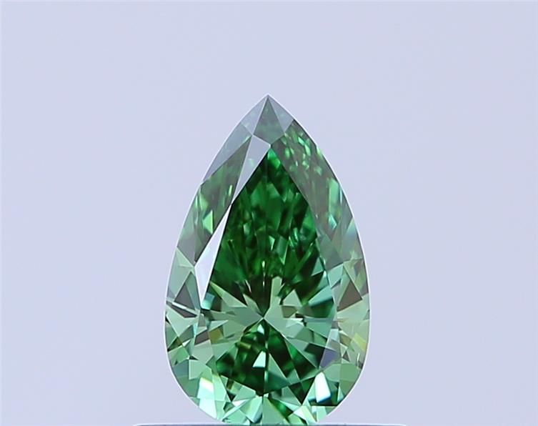 0.57 CT Fancy Vivid Green PEAR