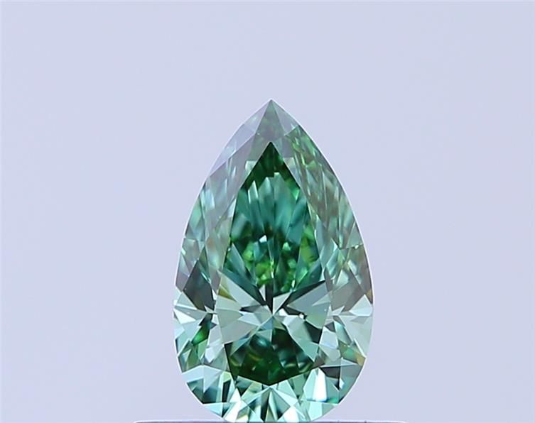 0.54 CT Fancy Vivid Green PEAR