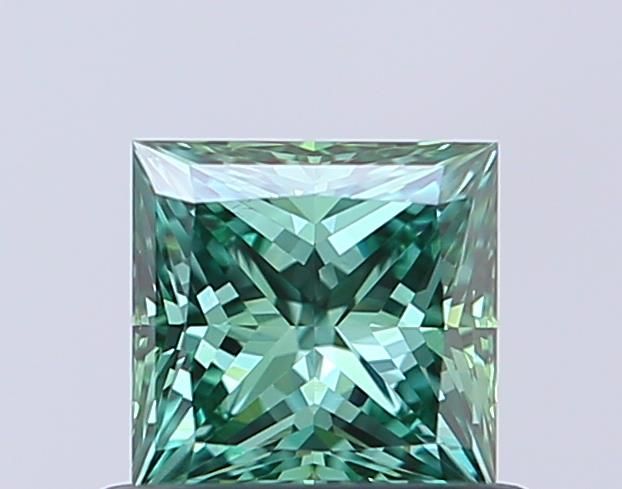 0.53 CT Fancy Vivid Green PRINCESS