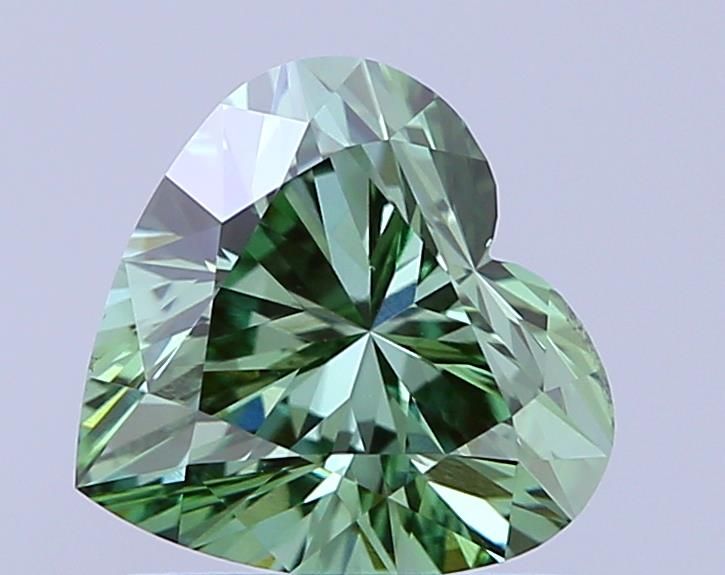 1.03 CT Fancy Vivid Green HEART
