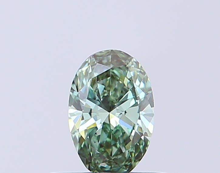 0.31 CT Fancy Vivid Green OVAL