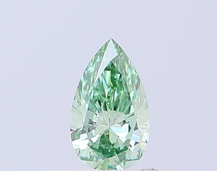 0.32 CT Fancy Vivid Green PEAR