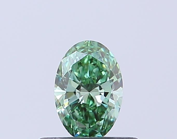 0.33 CT Fancy Vivid Green OVAL