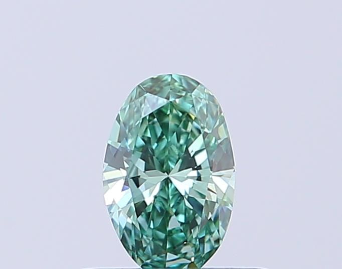0.29 CT Fancy Vivid Green OVAL