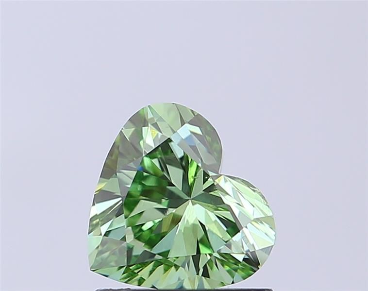 1.01 CT Fancy Vivid Green HEART