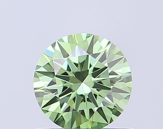 0.52 CT Fancy Vivid Green ROUND