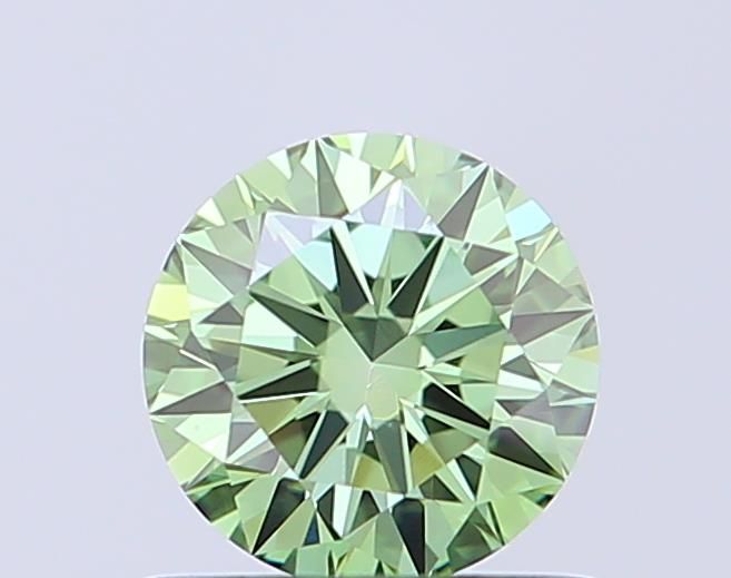 0.58 CT Fancy Vivid Green ROUND