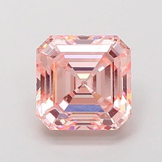 1.65 CT Fancy Intense Pink ASSCHER