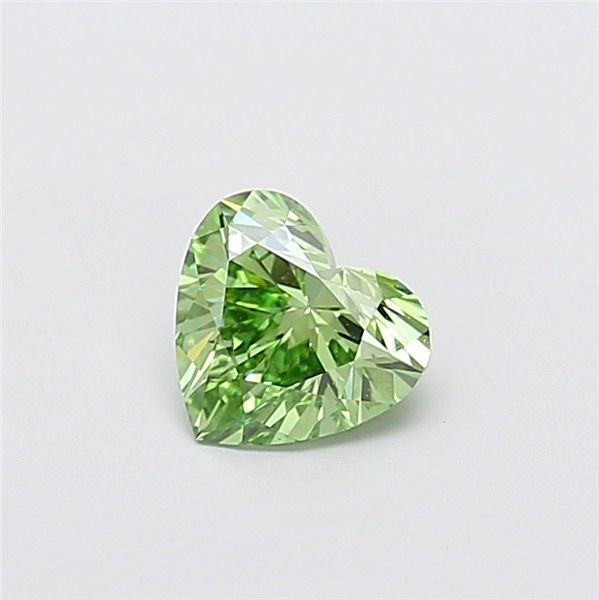 1.01 CT Fancy Vivid Green HEART