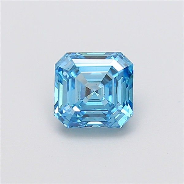 1.51 CT Fancy Vivid Blue ASSCHER