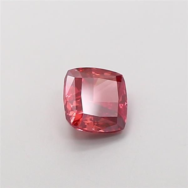 1.54 CT Fancy Vivid Orangey Pink CUSHION MODIFIED