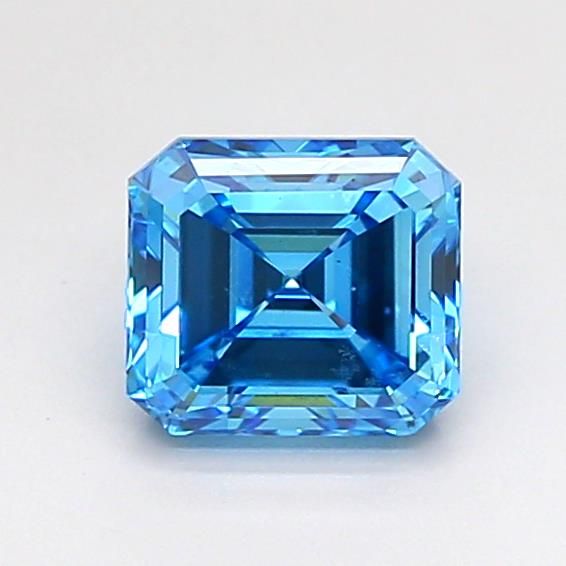 0.91 CT Fancy Vivid Blue ASSCHER