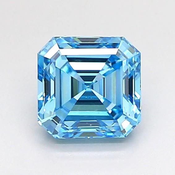 1.01 CT Fancy Vivid Blue ASSCHER