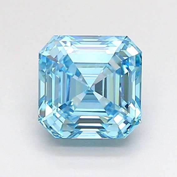 1.02 CT Fancy Vivid Blue ASSCHER