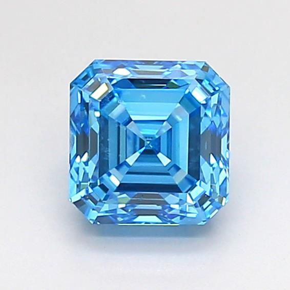 1.01 CT Fancy Vivid Blue ASSCHER