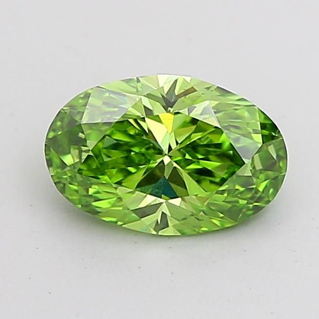1.04 CT Fancy Vivid Green OVAL