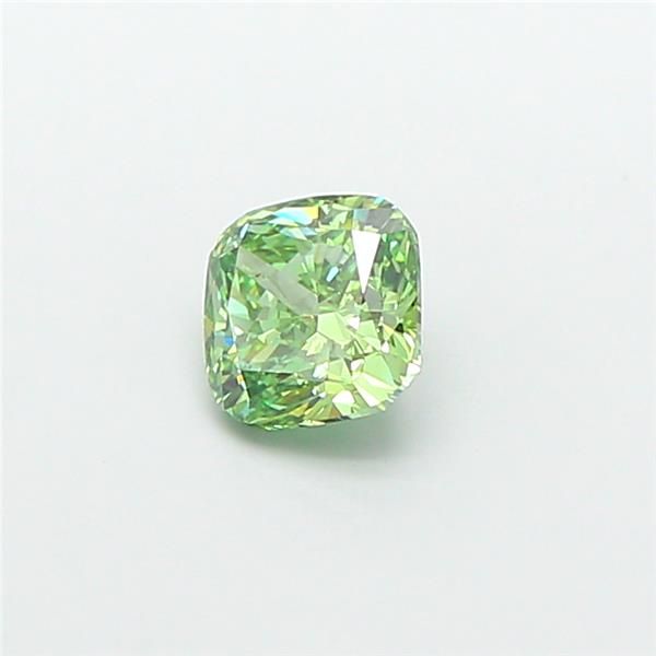 1.01 CT Fancy Vivid Green CUSHION BRILLIANT