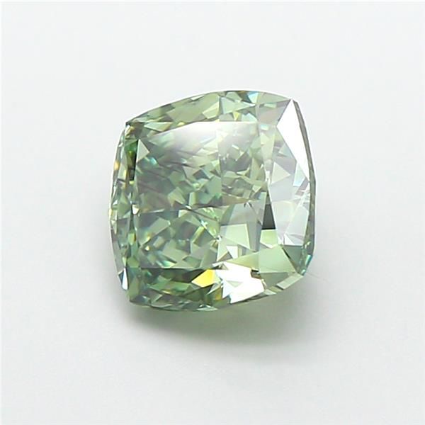 1.55 CT Fancy Intense Green CUSHION MODIFIED