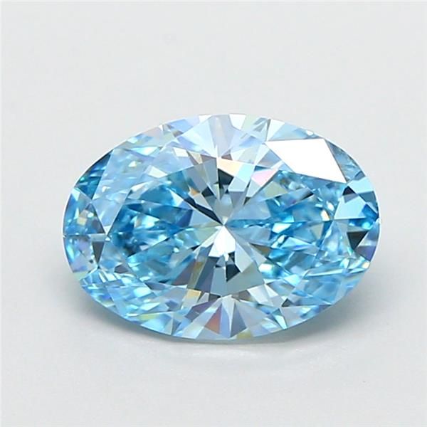 1.5 CT Fancy Vivid Blue OVAL