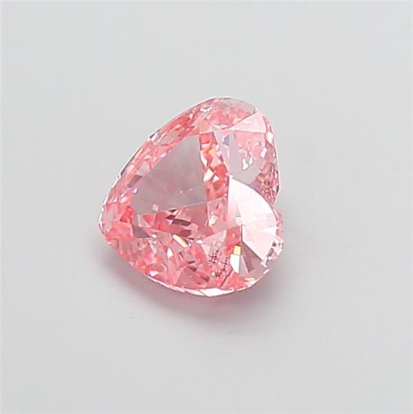 1.42 CT Fancy Vivid Orangey Pink HEART