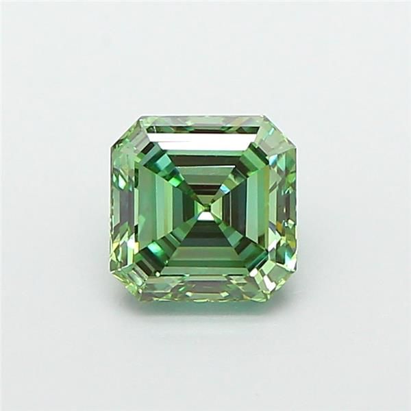 1.03 CT Fancy Vivid Green ASSCHER