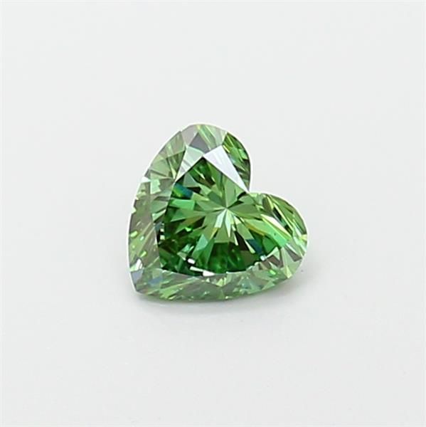 0.59 CT Fancy Vivid Green HEART