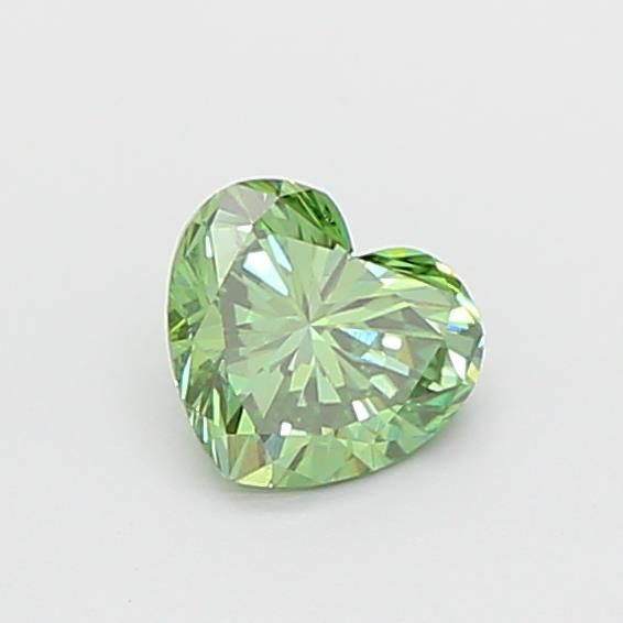 0.54 CT Fancy Vivid Green HEART