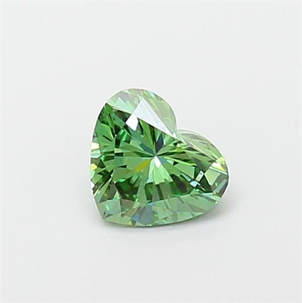 0.76 CT Fancy Vivid Green HEART