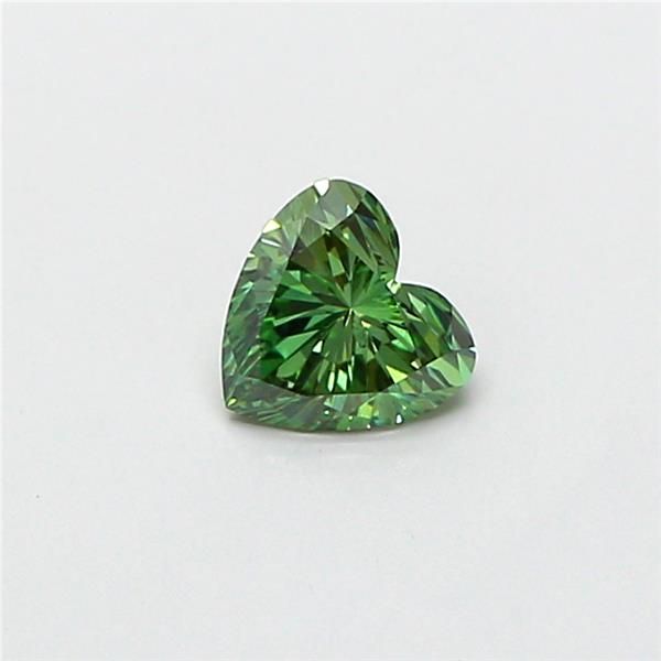 0.78 CT Fancy Vivid Green HEART