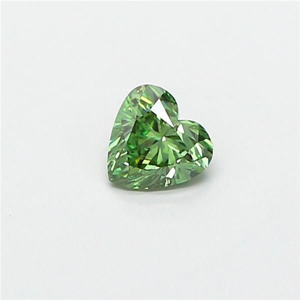 0.64 CT Fancy Vivid Green HEART