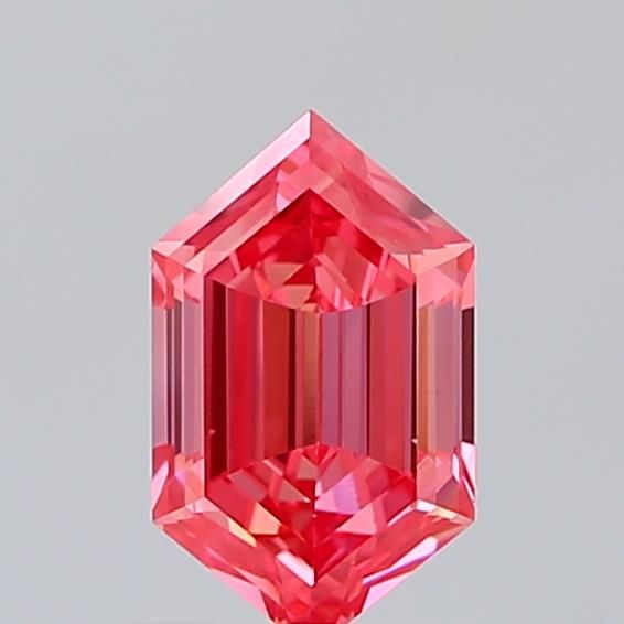 1.05 CT Fancy Vivid Pink HEXAGONAL