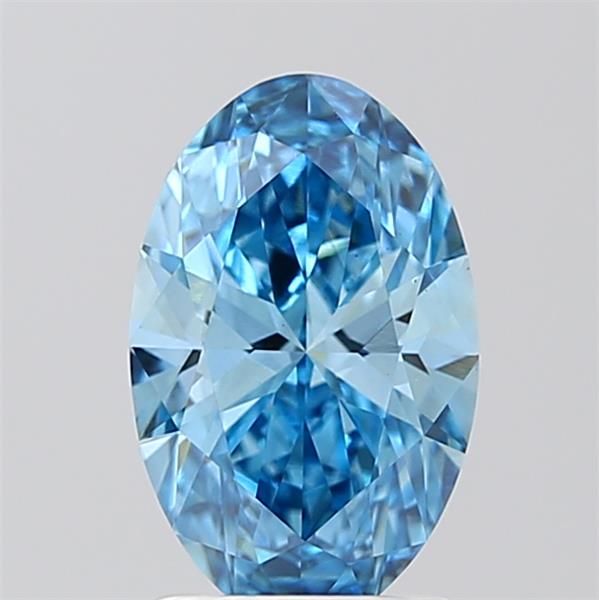 1.59 CT Fancy Vivid Blue OVAL