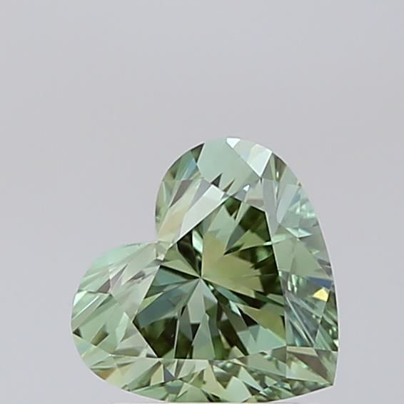 1.07 CT Fancy Vivid Green HEART