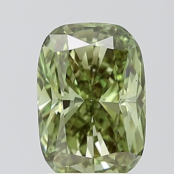 2.0 CT Fancy Vivid Green CUSHION MODIFIED