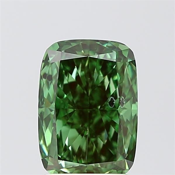 1.92 CT Fancy Vivid Green CUSHION MODIFIED