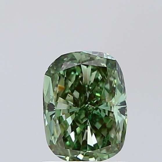 1.0 CT Fancy Vivid Green CUSHION MODIFIED