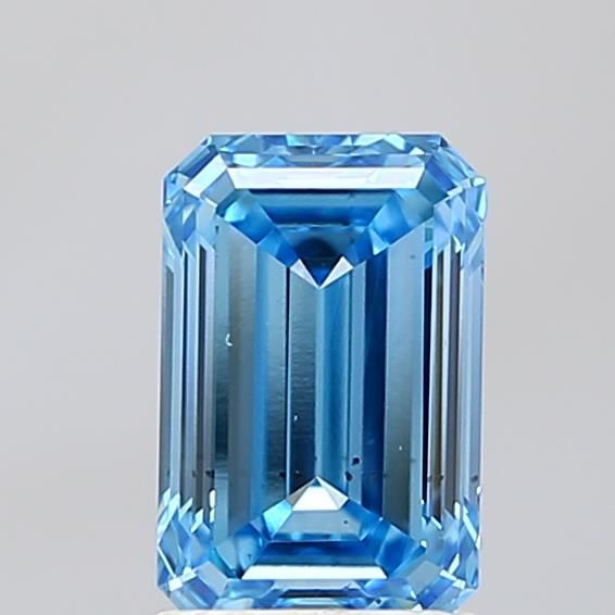 1.53 CT Fancy Vivid Blue EMERALD