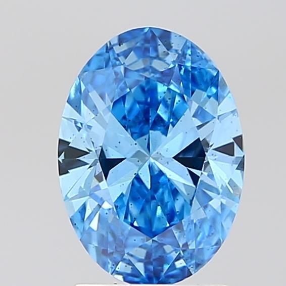 1.46 CT Fancy Vivid Blue OVAL