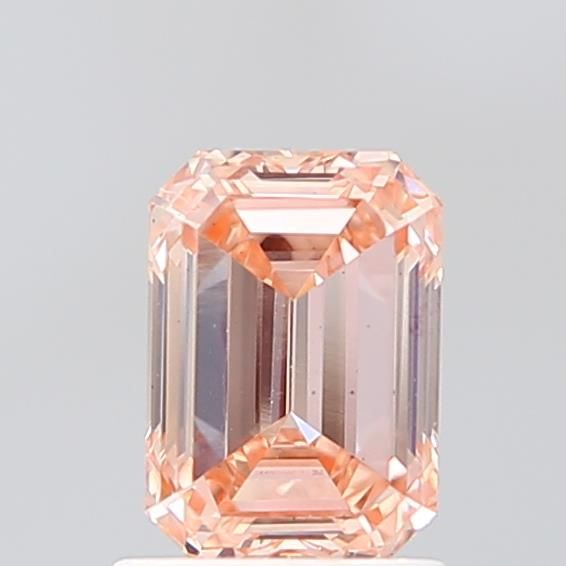 1.37 CT Fancy Intense Orangey Pink EMERALD