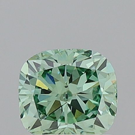 0.94 CT Fancy Vivid Green CUSHION MODIFIED