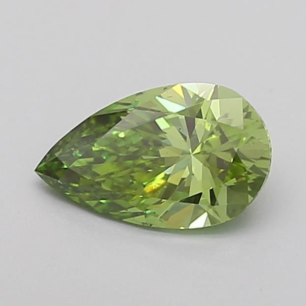 1.0 CT Fancy Vivid Green PEAR