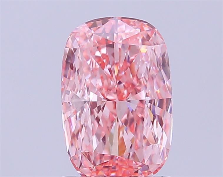1.43 CT Fancy Vivid Pink CUSHION MODIFIED